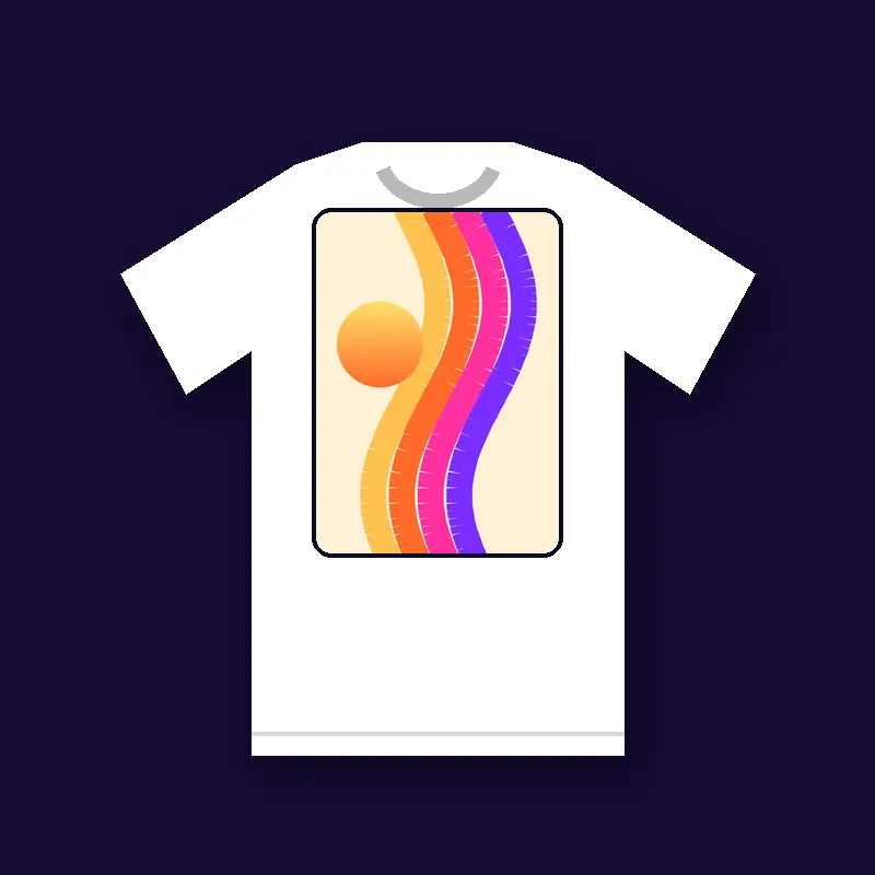 Retro Beach matching tee