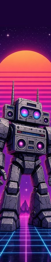 Boombox Stone Golem flat artwork