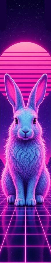 Neon Moon Rabbit flat artwork
