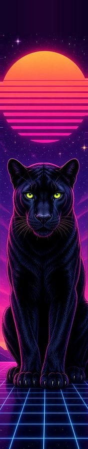 Neon Panther Spirit flat artwork