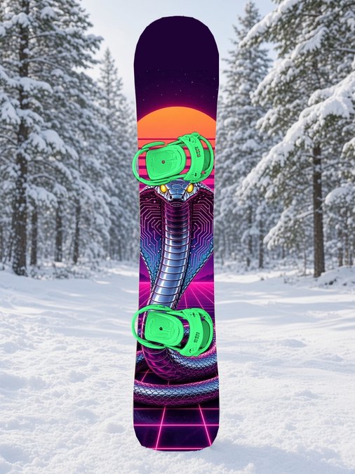 Chrome Circuit Cobra snowboard wrap