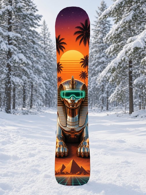 Chrome Visor Sphinx snowboard wrap, Mythic collection