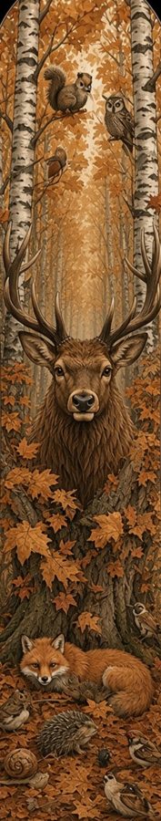 Autumn Elk Seek flat artwork, Backcountry collection