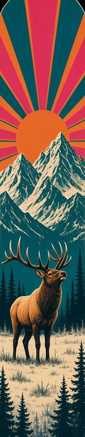 Elk Bugle flat artwork, Backcountry collection