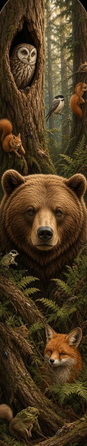 Hidden Bear Woods flat artwork, Backcountry collection