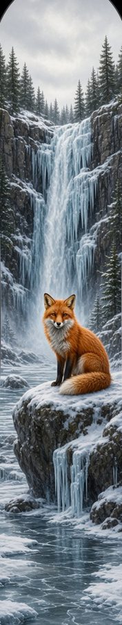 Icefall Fox flat artwork, Backcountry collection