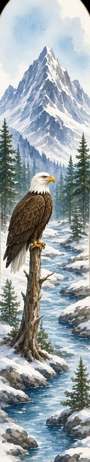 River Eagle flat artwork, Backcountry collection