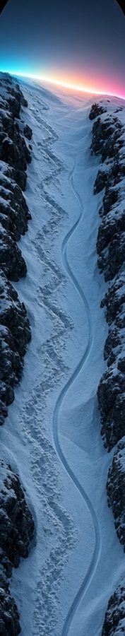 Skin Track Chute flat artwork, Backcountry collection