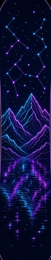 Starlit Peaks flat artwork, Backcountry collection