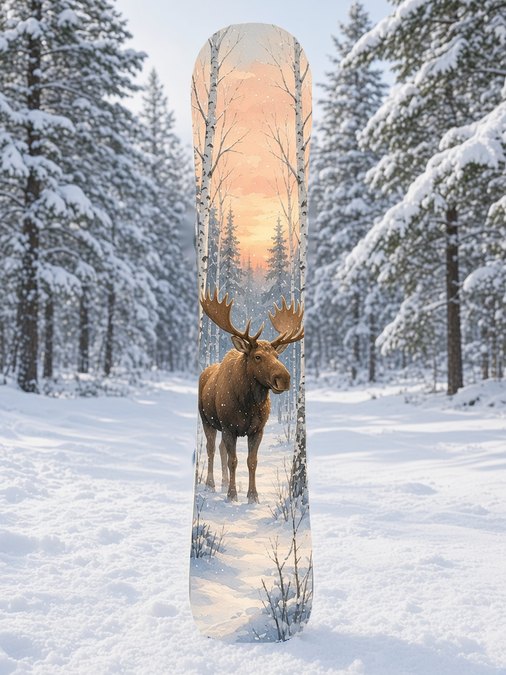 Aspen Moose snowboard wrap, Backcountry collection