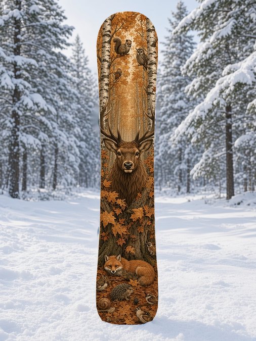 Autumn Elk Seek snowboard wrap, Backcountry collection