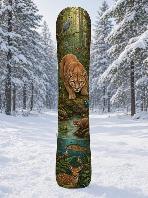Creekside Lion snowboard wrap, Backcountry collection