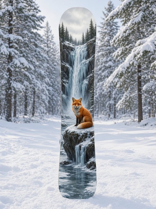 Icefall Fox snowboard wrap, Backcountry collection