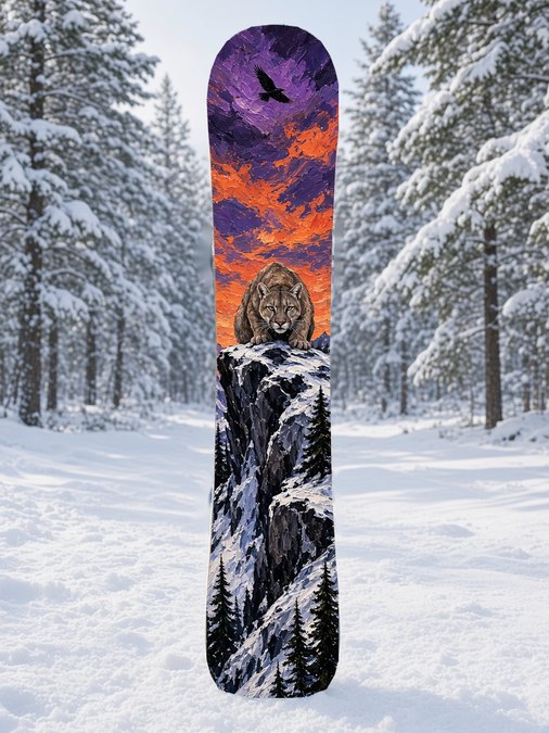 Mountain Lion Ledge snowboard wrap, Backcountry collection