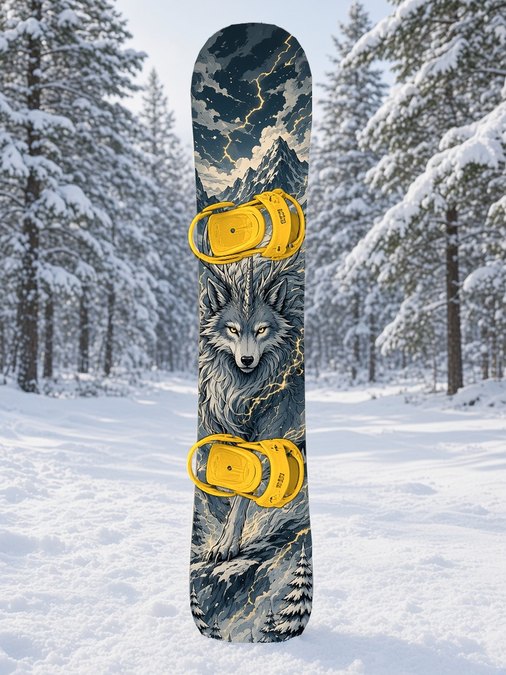 Storm Wolf Spirit snowboard wrap
