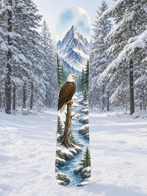 River Eagle snowboard wrap, Backcountry collection