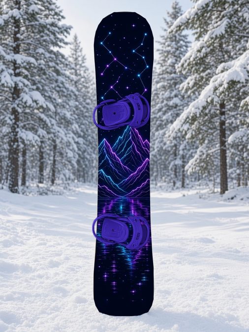 Starlit Peaks snowboard wrap