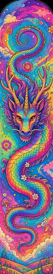 Tie Dye Dragon flat artwork