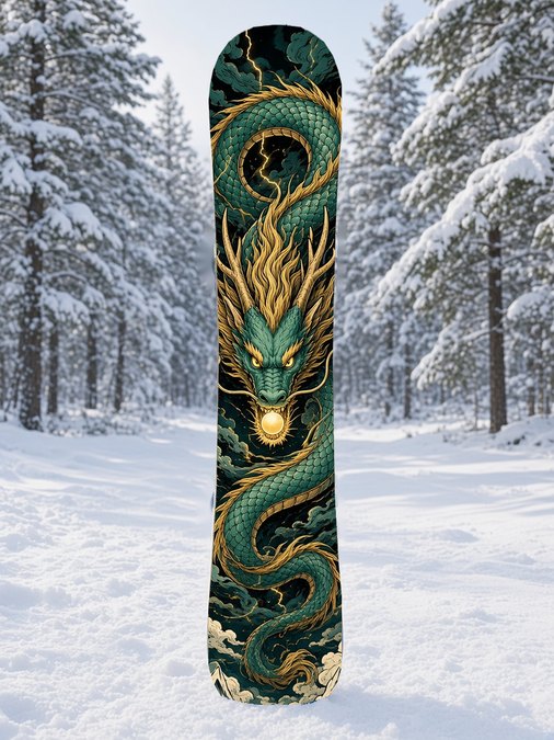 Jade Serpent Dragon snowboard wrap, Japanese Manga collection