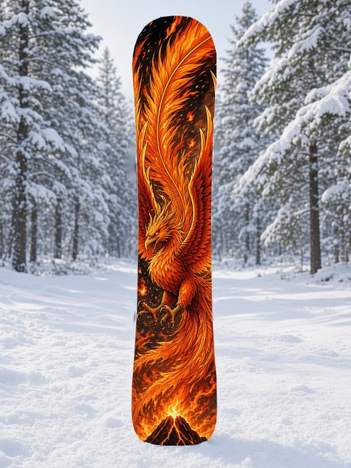 Phoenix Volcano snowboard wrap, Japanese Manga collection