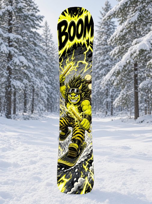 Thunder Oni Boom snowboard wrap, Japanese Manga collection