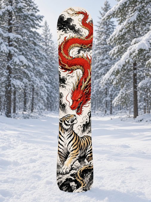 Tiger Dragon Faceoff snowboard wrap, Japanese Manga collection