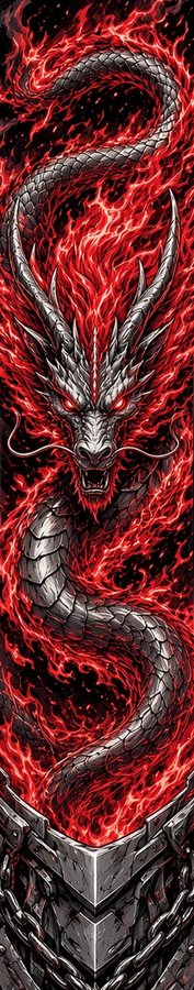 Chrome Flame Dragon flat artwork