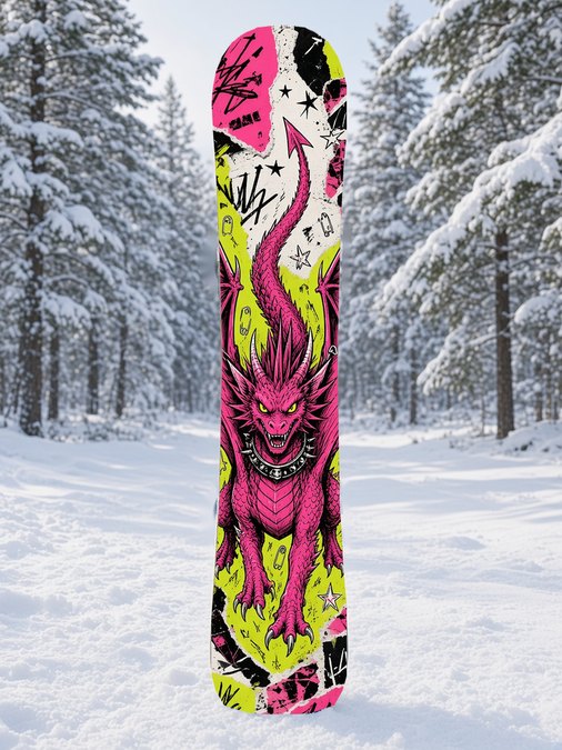 Safety Pin Wyvern snowboard wrap, Mythic collection
