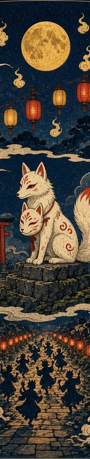 Fox Spirit Festival flat artwork, Samurai Folklore collection