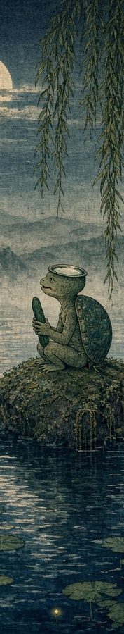 Kappa Moon River flat artwork, Samurai Folklore collection