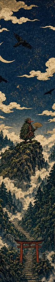Tengu Cedar Peak flat artwork, Samurai Folklore collection