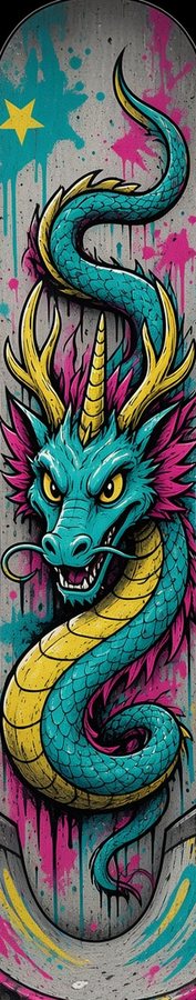 Graffiti Halfpipe Dragon flat artwork