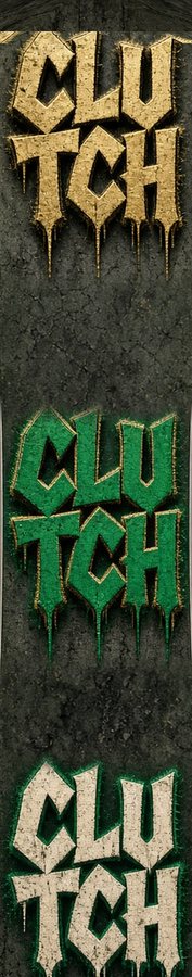 Clutch Gold Emerald Concrete flat artwork, Street & Graffiti collection
