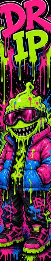 Drip Slime Kid flat artwork, Street & Graffiti collection