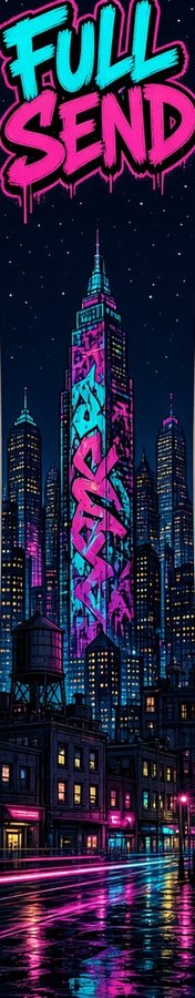 Full Send Night City flat artwork, Street & Graffiti collection