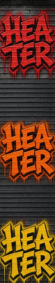 Heater Steel Shutter flat artwork, Street & Graffiti collection
