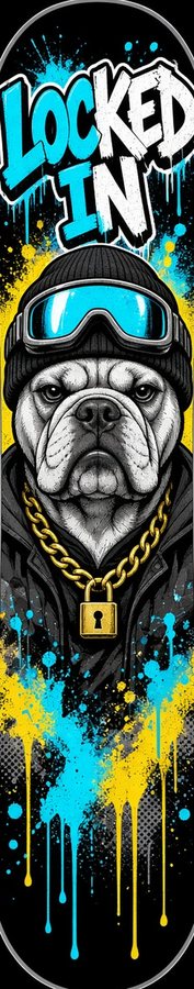 Locked In Bulldog flat artwork, Street & Graffiti collection