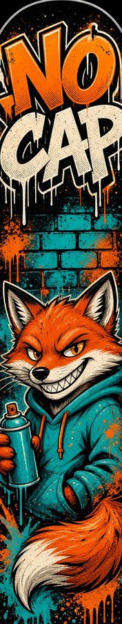 No Cap Fox Tagger flat artwork, Street & Graffiti collection