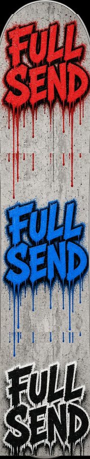 Full Send Concrete flat artwork, Street & Graffiti collection