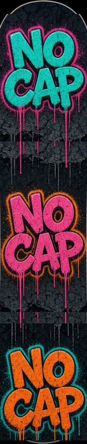 No Cap Neon Night flat artwork, Street & Graffiti collection