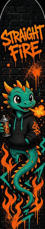 Straight Fire Dragon Tagger flat artwork, Street & Graffiti collection