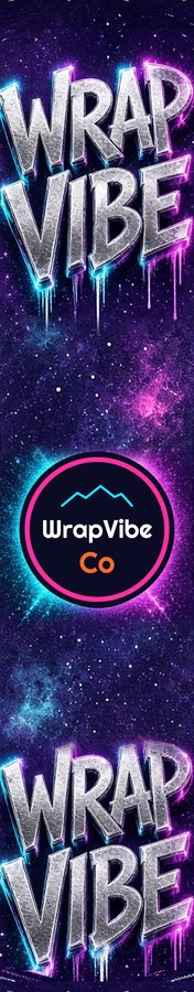 WrapVibe Chrome Glow flat artwork, Street & Graffiti collection