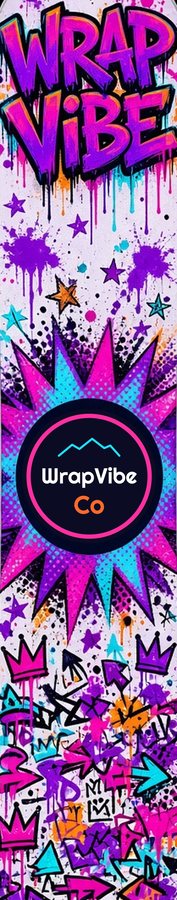 WrapVibe Lilac Wall Badge flat artwork, Street & Graffiti collection