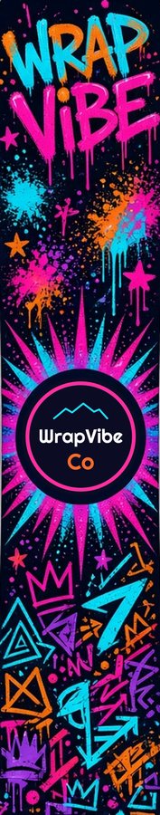 WrapVibe Neon Badge Wall flat artwork, Street & Graffiti collection