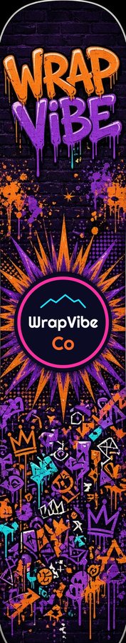 WrapVibe Sunset Brick Badge flat artwork, Street & Graffiti collection