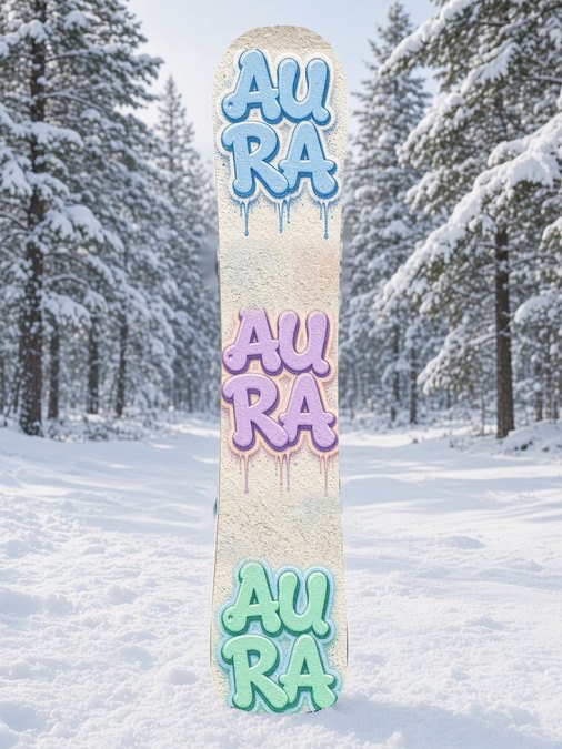 Aura Pastel Stucco snowboard wrap, Street & Graffiti collection
