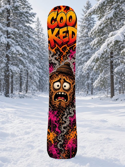 Cooked Burnt Toast snowboard wrap, Street & Graffiti collection
