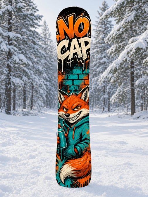 No Cap Fox Tagger snowboard wrap, Street & Graffiti collection