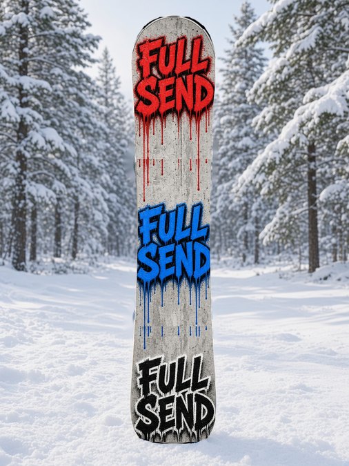 Full Send Concrete snowboard wrap, Street & Graffiti collection