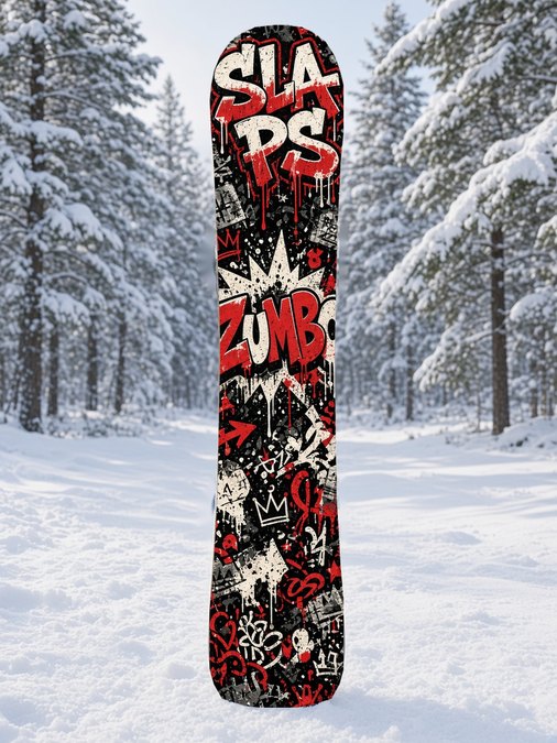 Slaps Red Bomb snowboard wrap, Street & Graffiti collection